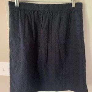 JCREW - Eyelet Skirt - Navy sz 4